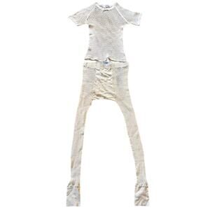 Vintage 70s Men's White Netted Hunting Long Johns